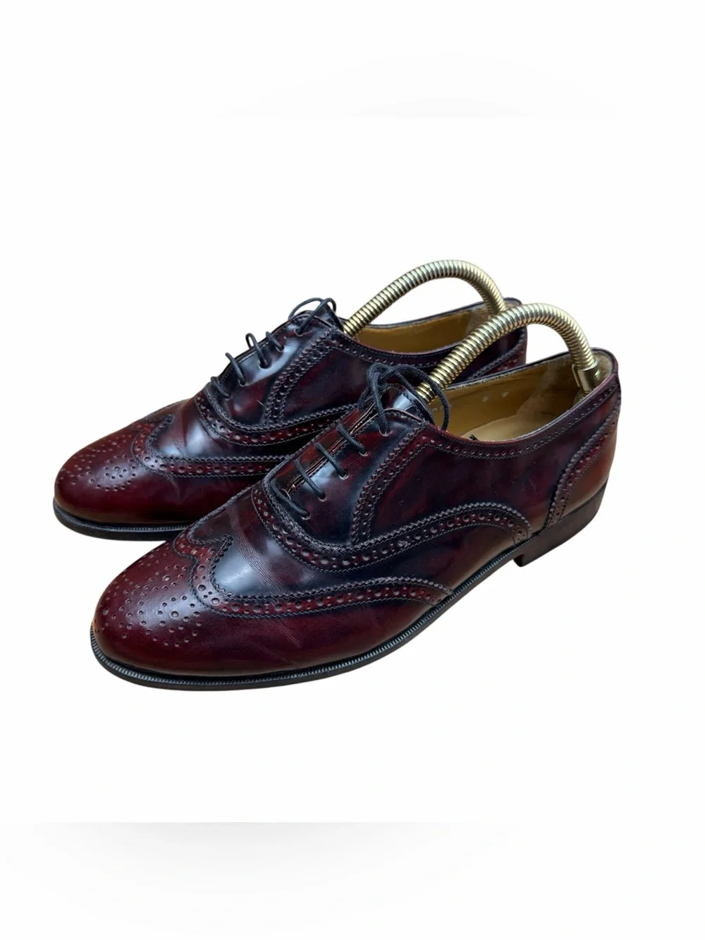 Nordstrom men 8W dark red Oxford Brogue Burgundy Dress Shoes Made In Italy